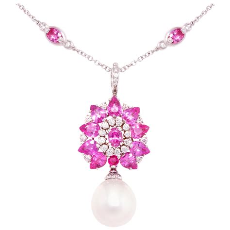 louis vuitton high fashion pink sapphire and diamond necklace|Louis Vuitton.